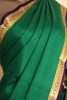 Contrast Classic Pure Mysore Crepe Silk Saree